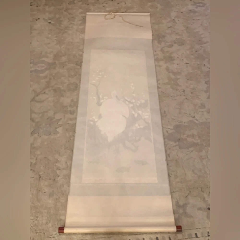 Japanese Hanging Scroll Crane Wall hanging Decoration